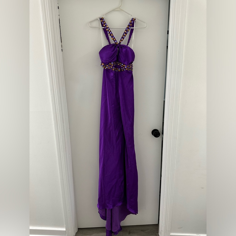 Long purple women’s dress